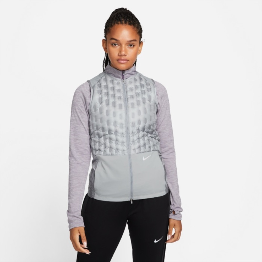 NWT NIKE WOMEN RUNNING VESTS THERMA-FIT ADV GREY